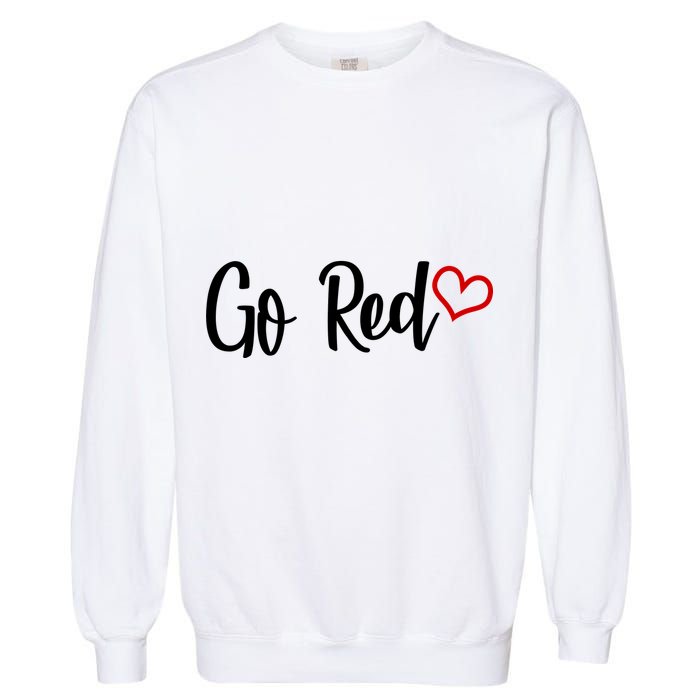 Go Red Heart Health Awareness Logo Garment-Dyed Sweatshirt