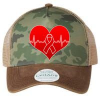 Go Red Heart Health Awareness Pulse Legacy Tie Dye Trucker Hat