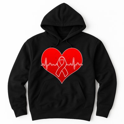 Go Red Heart Health Awareness Pulse Hoodie