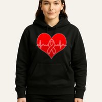 Go Red Heart Health Awareness Pulse Hoodie