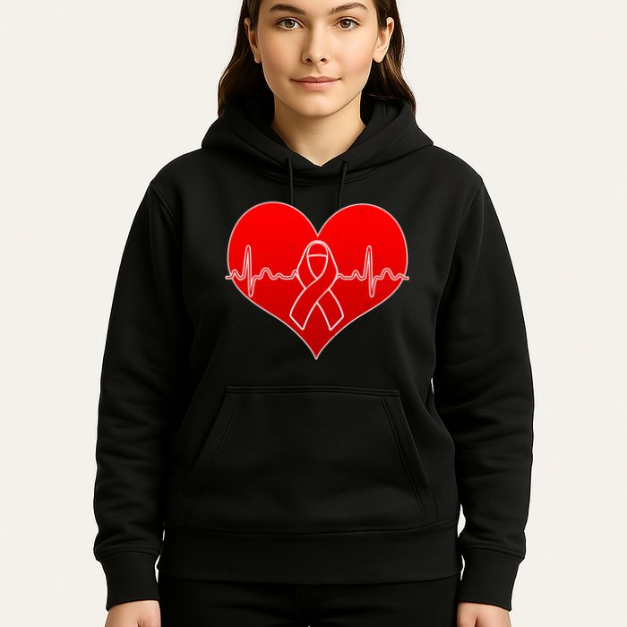 Go Red Heart Health Awareness Pulse Hoodie