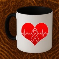 Go Red Heart Health Awareness Pulse Mug