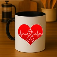 Go Red Heart Health Awareness Pulse Mug