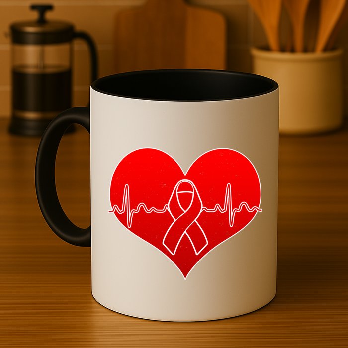 Go Red Heart Health Awareness Pulse Mug