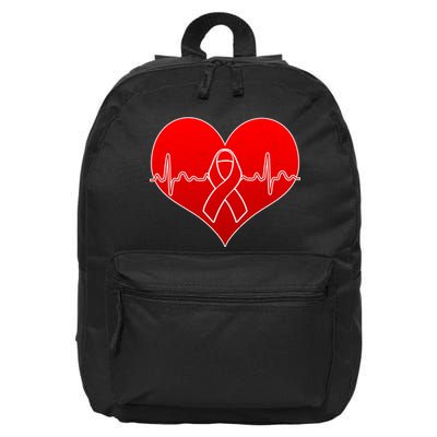 Go Red Heart Health Awareness Pulse 16 in Basic Backpack