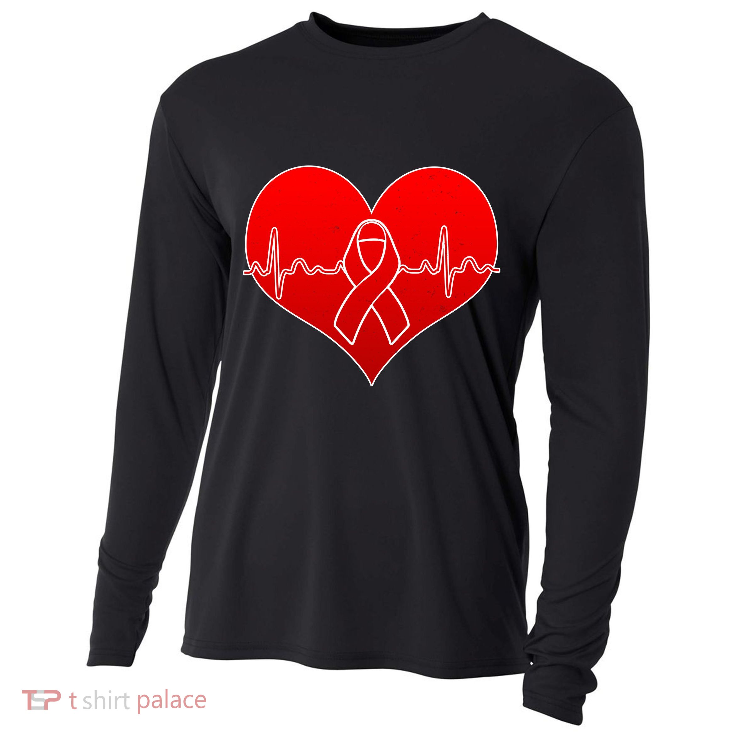 Go Red Heart Health Awareness Pulse Cooling Performance Long Sleeve Crew