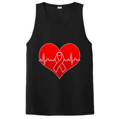 Go Red Heart Health Awareness Pulse PosiCharge Competitor Tank