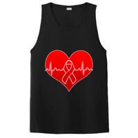 Go Red Heart Health Awareness Pulse PosiCharge Competitor Tank
