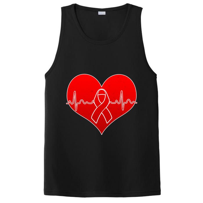 Go Red Heart Health Awareness Pulse PosiCharge Competitor Tank