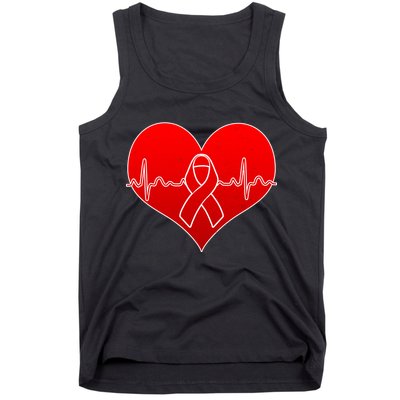 Go Red Heart Health Awareness Pulse Tank Top