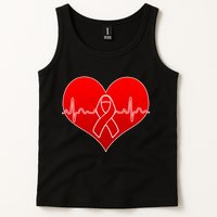 Go Red Heart Health Awareness Pulse Tank Top