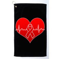 Go Red Heart Health Awareness Pulse Golf Towel