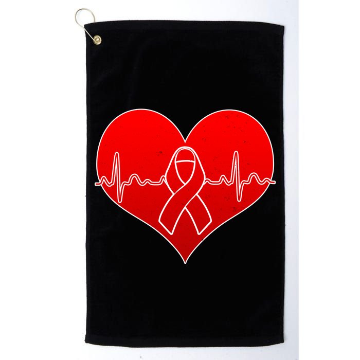 Go Red Heart Health Awareness Pulse Golf Towel