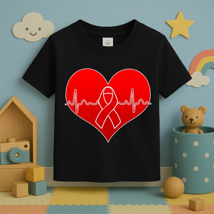 Go Red Heart Health Awareness Pulse Toddler T-Shirt