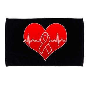 Go Red Heart Health Awareness Pulse Microfiber Hand Towel