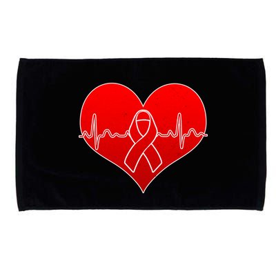 Go Red Heart Health Awareness Pulse Microfiber Hand Towel