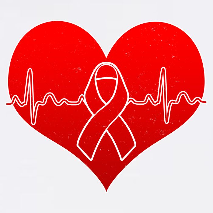 Go Red Heart Health Awareness Pulse Garment-Dyed Sweatshirt