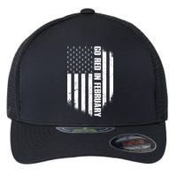 Go Red In February Heart Disease Awareness Flag Flexfit Unipanel Trucker Cap
