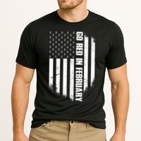 Go Red In February Heart Disease Awareness Flag Performance Shirt