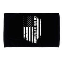 Go Red In February Heart Disease Awareness Flag Microfiber Hand Towel