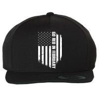 Go Red In February Heart Disease Awareness Flag Wool Snapback Cap