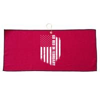 Go Red In February Heart Disease Awareness Flag Large Microfiber Waffle Golf Towel