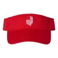 Go Red In February Heart Disease Awareness Flag Valucap Bio-Washed Visor