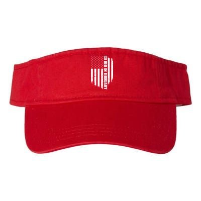 Go Red In February Heart Disease Awareness Flag Valucap Bio-Washed Visor