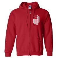 Go Red In February Heart Disease Awareness Flag Full Zip Hoodie