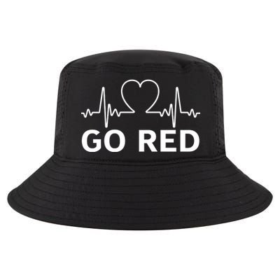 Go Red Pulse Heart Disease Awareness Cool Comfort Performance Bucket Hat