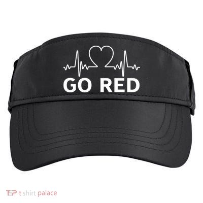 Go Red Pulse Heart Disease Awareness Adult Drive Performance Visor