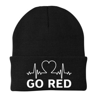 Go Red Pulse Heart Disease Awareness Beanie