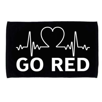 Go Red Pulse Heart Disease Awareness Microfiber Hand Towel