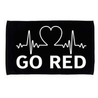 Go Red Pulse Heart Disease Awareness Microfiber Hand Towel