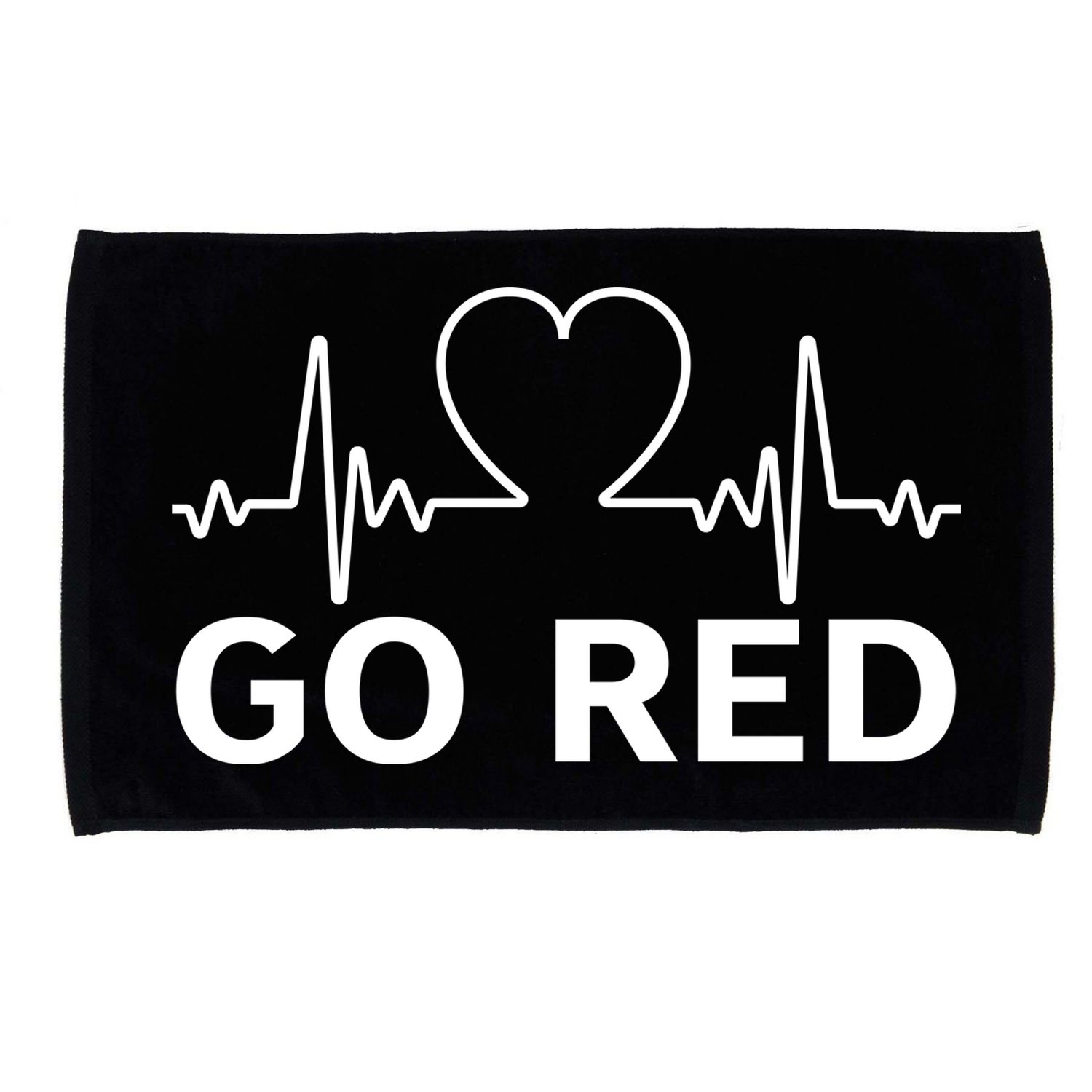 Go Red Pulse Heart Disease Awareness Microfiber Hand Towel