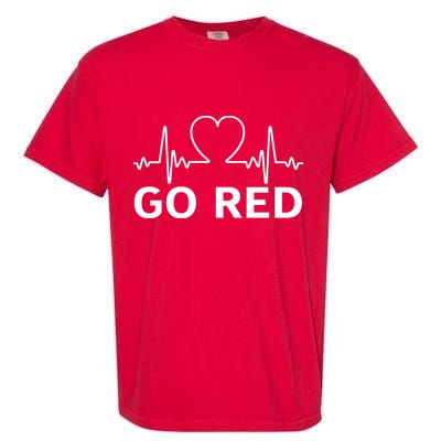 Go Red Pulse Heart Disease Awareness Garment-Dyed Heavyweight T-Shirt