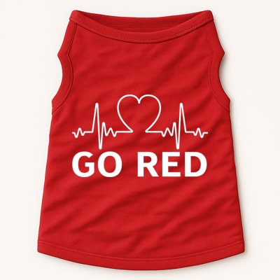 Go Red Pulse Heart Disease Awareness Doggie Tank