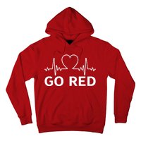 Go Red Pulse Heart Disease Awareness Hoodie