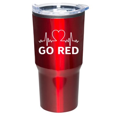 Go Red Pulse Heart Disease Awareness Tumbler