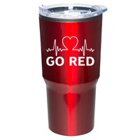 Go Red Pulse Heart Disease Awareness Tumbler