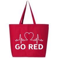 Go Red Pulse Heart Disease Awareness 25L Jumbo Tote