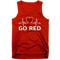 Go Red Pulse Heart Disease Awareness Tank Top