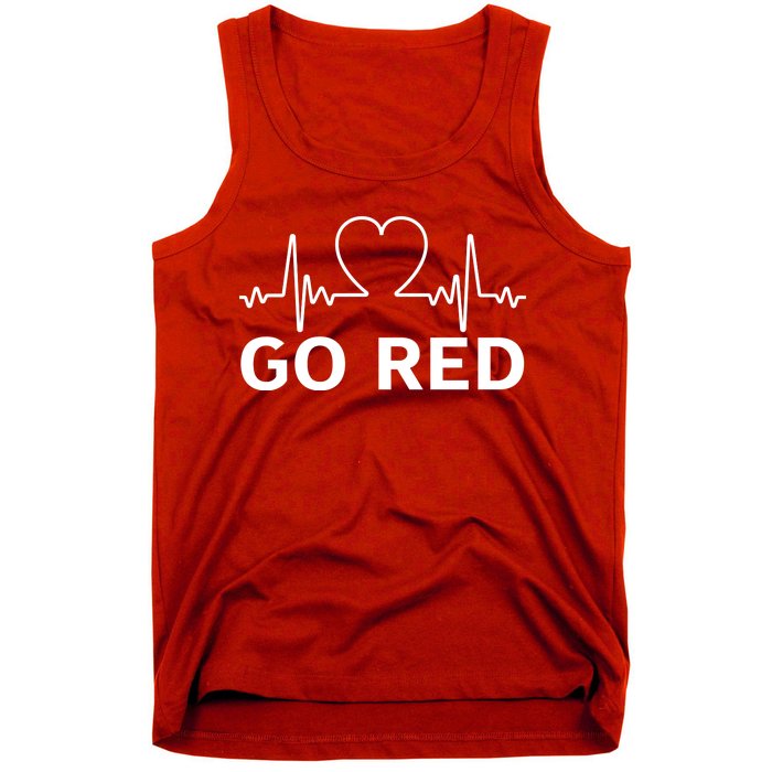 Go Red Pulse Heart Disease Awareness Tank Top