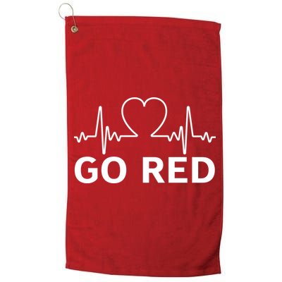 Go Red Pulse Heart Disease Awareness Golf Towel