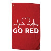 Go Red Pulse Heart Disease Awareness Golf Towel