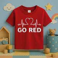 Go Red Pulse Heart Disease Awareness Toddler T-Shirt