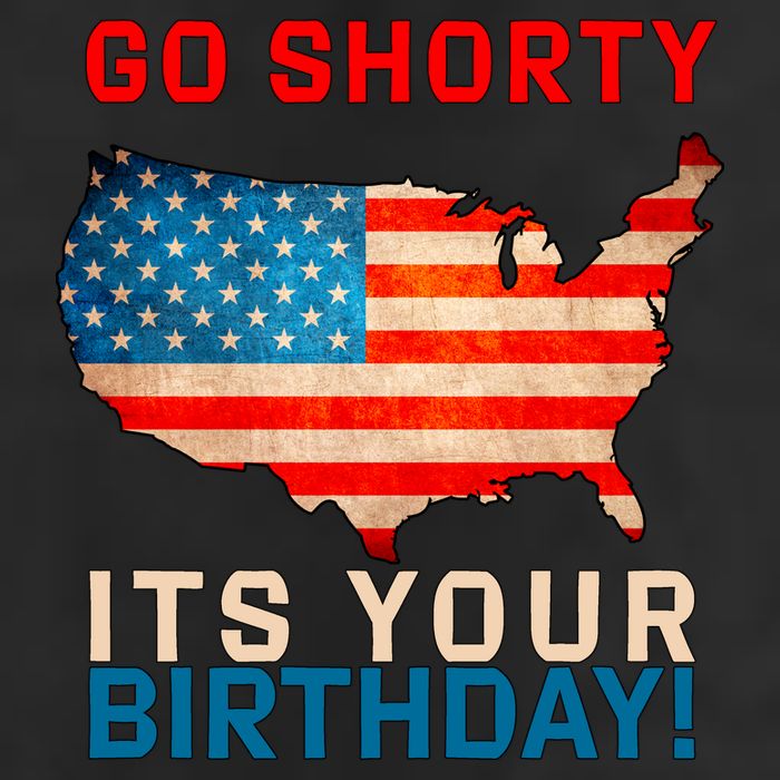 Go Shorty Its Your Birthday America 4th of July Golf Towel