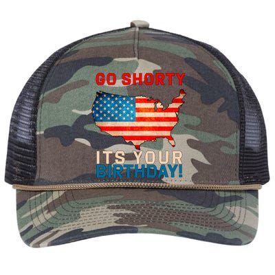 Go Shorty Its Your Birthday America 4th of July Retro Rope Trucker Hat Cap