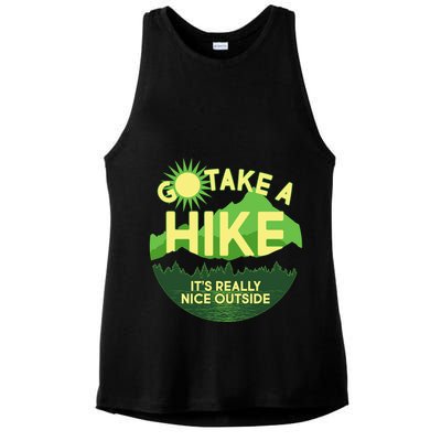 Go Take A Hike It's Really Nice Outside Ladies PosiCharge Tri-Blend Wicking Tank
