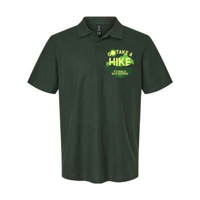 Go Take A Hike It's Really Nice Outside Softstyle Adult Sport Polo